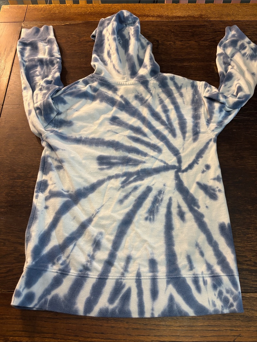 wonder nation Blue and White Tie-Dye Hooded Sweatshirt - Picture 3 of 3